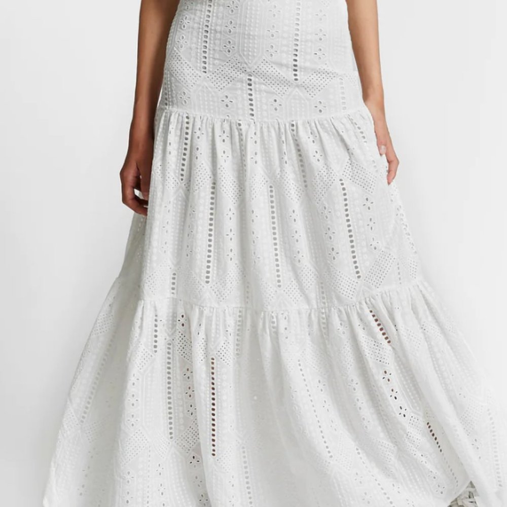 INDEE  nouria long skirt white nwt size s